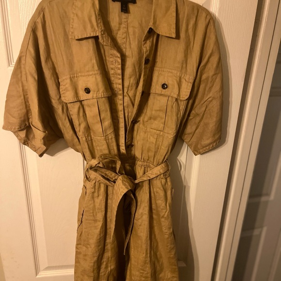Banana Republic Linen Utility Dress Size Large - Picture 1 of 8